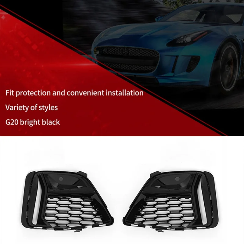 

1Pair Front Fog Lamp Grille Trim Cover For BMW 3 Series G20 G21 G28 M340I 19-22 51118075649 51118075650 (A)