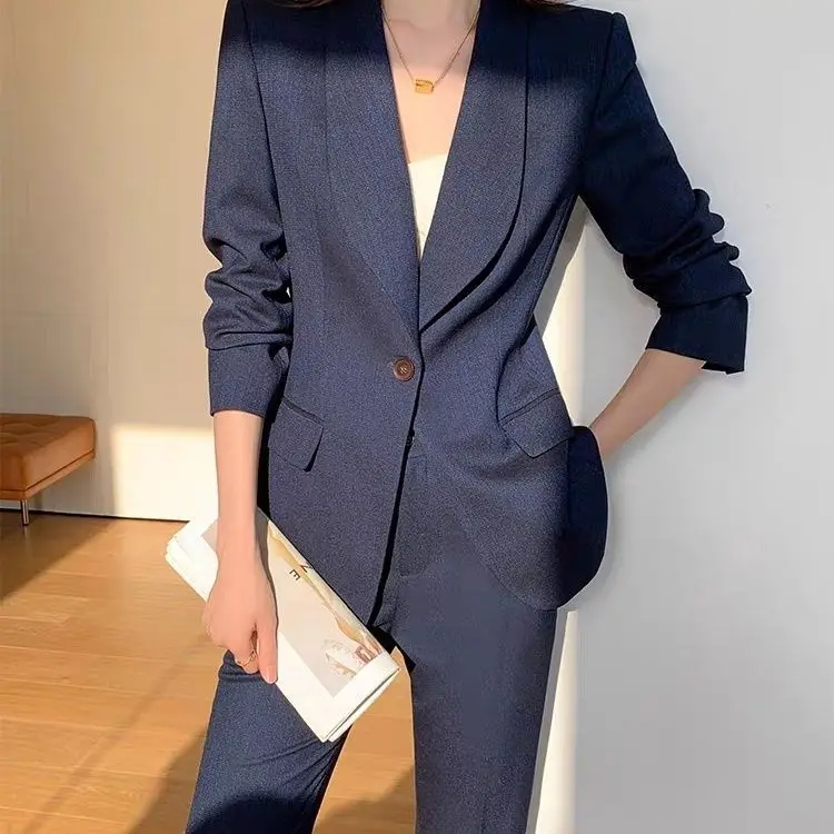 

2023 New Spring And Autumn High End Casual Suit Women's Two-piece Set Capable Professional Goddess Style Elegant High-end