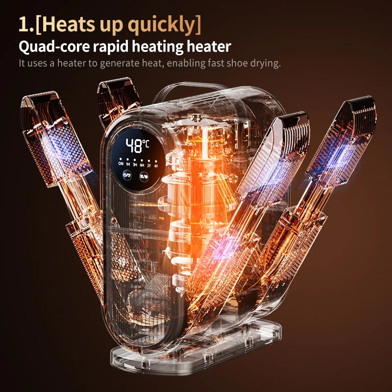 Foldable Shoe Dryer Electric Shoe and Boot Dryer Timing Control Household Shoe Warmer Portable Heater For Socks Boots
