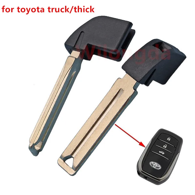 Lâmina chave remota inteligente de emergência, Controle de cartão Toyota Pequena lâmina chave, Camry RAV4 Domineering Lexus Cruiser, 10 pcs