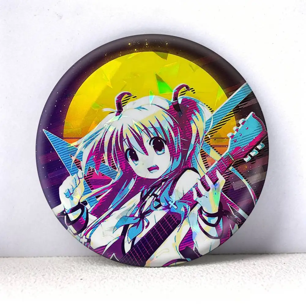 Angel Beats! Yui Cute Anime Girl  75mm 44mm 25mm Accessories Toys Badge Brooch Backpack Hat Pins