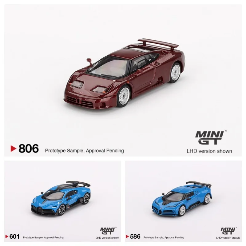 MINIGT Bugatti Centodieci Blu Chiron Pur Sport Divo Presentation Chiron Super  Diecast Diorama Car Model Toys