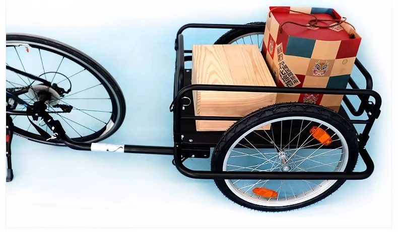 

Складной двухколесный велосипед для кемпинга, собаки, грузовой прицеп, горный велосипед, движущаяся тележка для покупок, тяжелая нагрузка