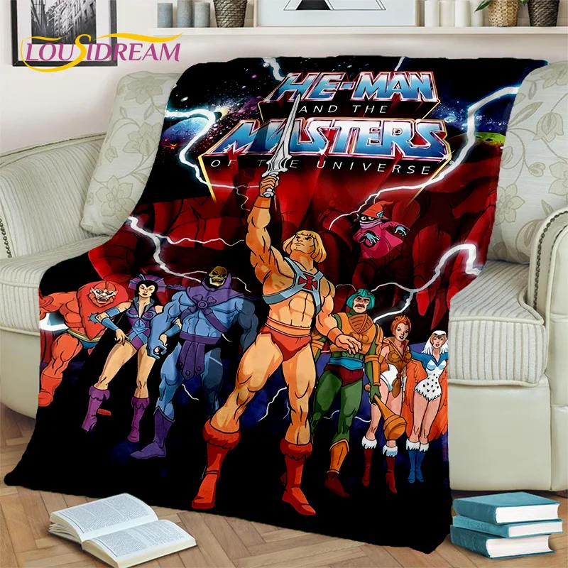 Cartoon He Man Masters of Universe Blanket,Soft Throw Blanket for Home Bedroom Bed Sofa Picnic Travel Office Cover Blanket Kids