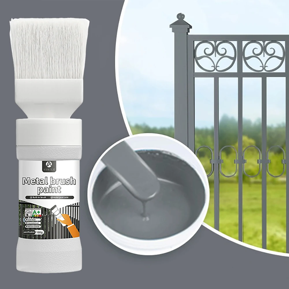 Ater-Based Metal Paint,Rust Resistant Corrosion-Resistant Refurbished Paint With Brush,Metal Furniture/Fences Restoration Kit