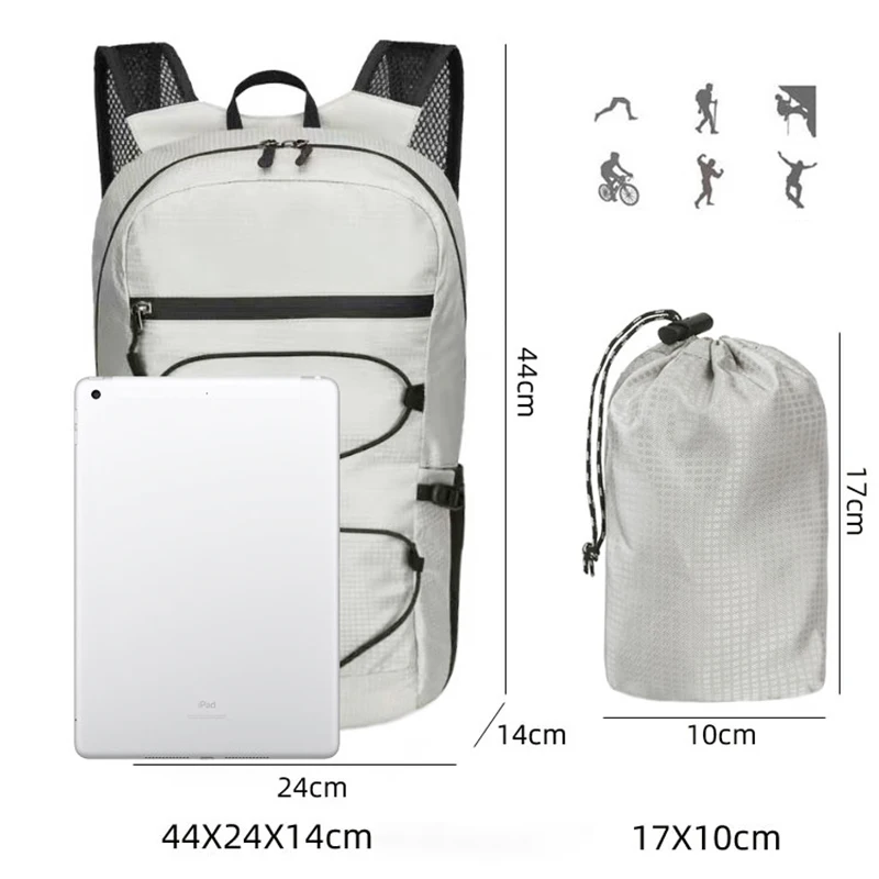 Portable Foldable Lightweight Outdoor Bag for Camping Hiking Sport Shoulder Back Travel Trekking Shoulder Bag Cycling Backpack