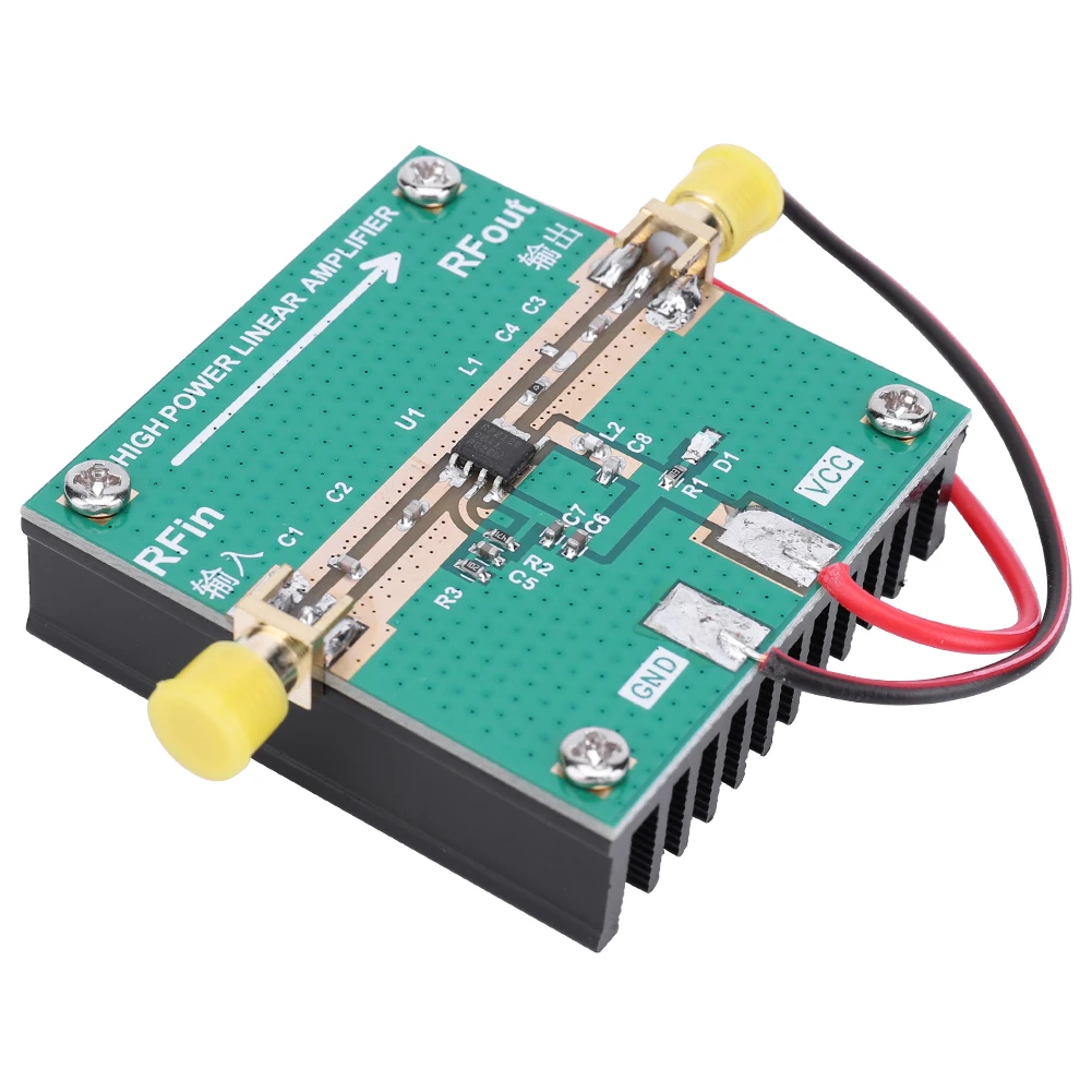 Graphic Amplifier Module 1W RF2126 Ham Radio Amplifier WIFI 2.4G RF Power Amplifier Module Bluetooth-compatible with Heat Sink