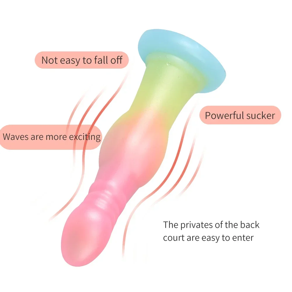 Colored Monster Dildo Anal Plug with Suction Cup Silicone Big Butt Plug Adult Sex Toys for Men Women Anal Vagina Massager Tool