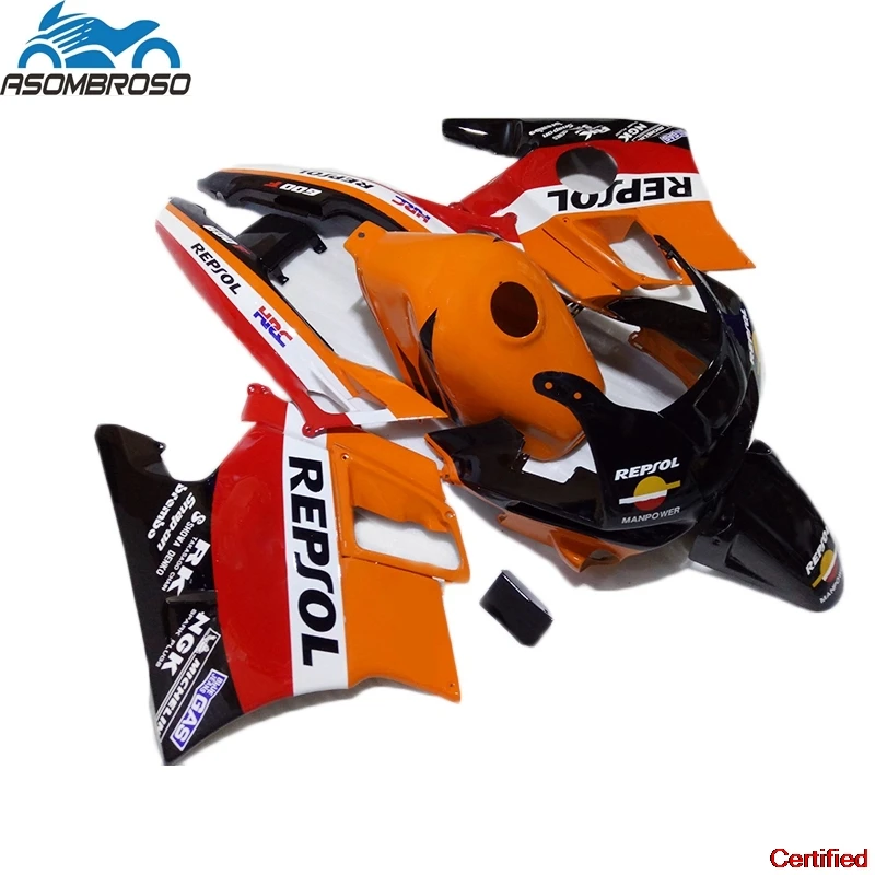 Bodywork For HONDA CBR 600 F2 1991 1992 1993 1994 Orange Black Fairing Kit CBR600 91 92 93 94 Replace fairings AS67