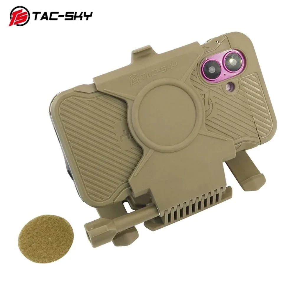 

TS TAC-SKY Mobile Phone Case with Detachable Vest Mount, Outdoor Tactical Adapter Compatible with iPhone 16 Plus