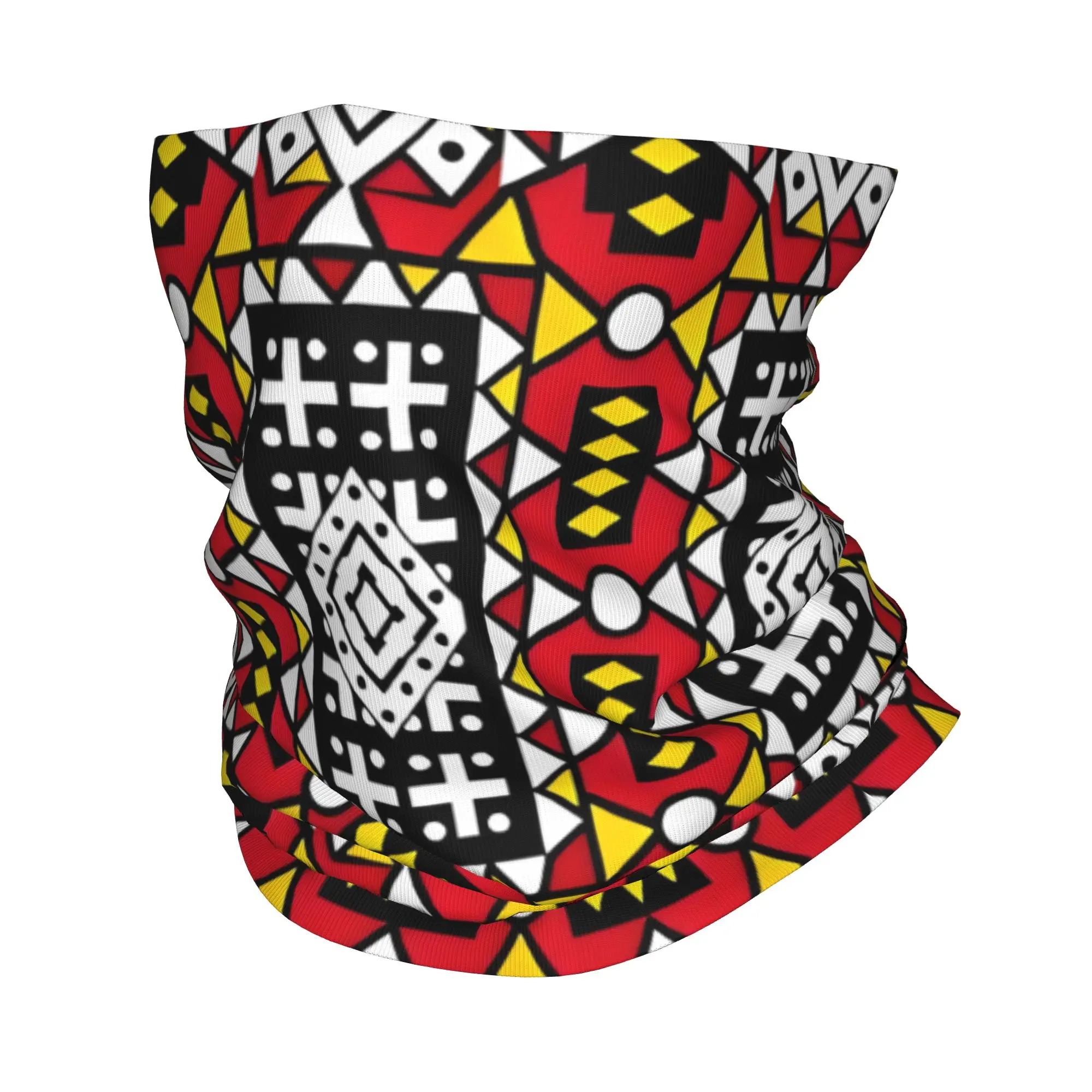 Custom Kizomba Samakaka Ankara  Neck Gaiter Men Women UV Face Shield Winter African Wax Bandana Scarf for Cycling