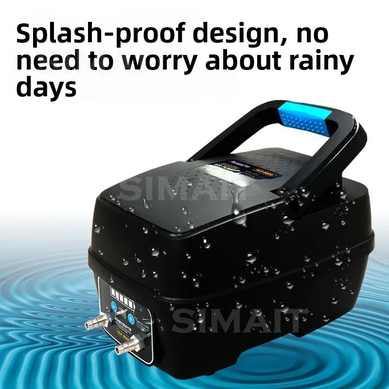 HLP High-power AC and DC Charging Oxygen Pump, Fish Tank Seafood Fish Pond Outdoor Fish Aerator