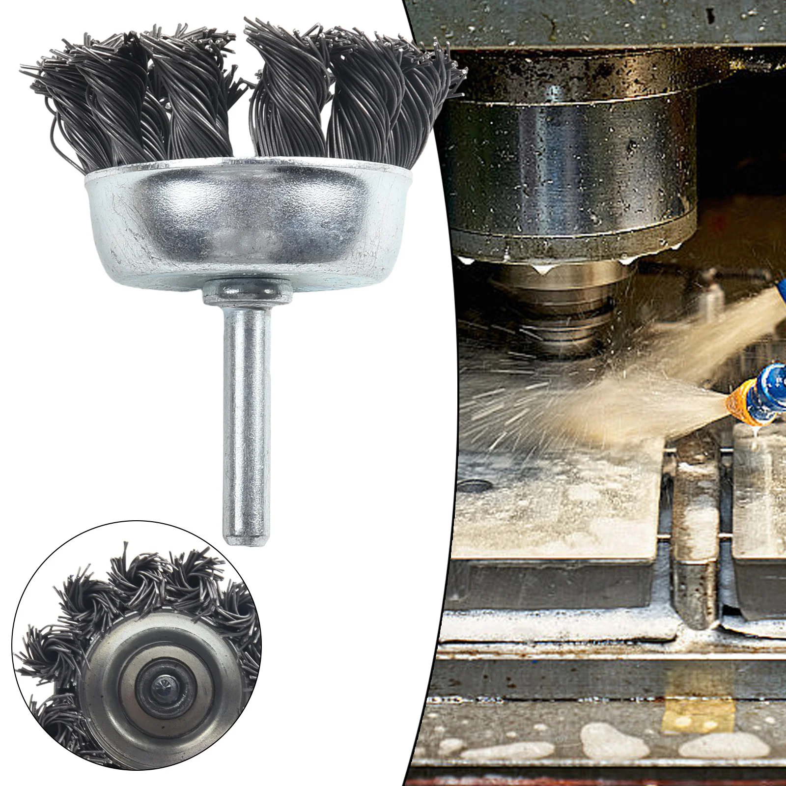 Peças de ferramenta de perfuração de escova de fio de remoção copo de metal 1/4 "haste moedor broca acessórios ferrugem conveniente