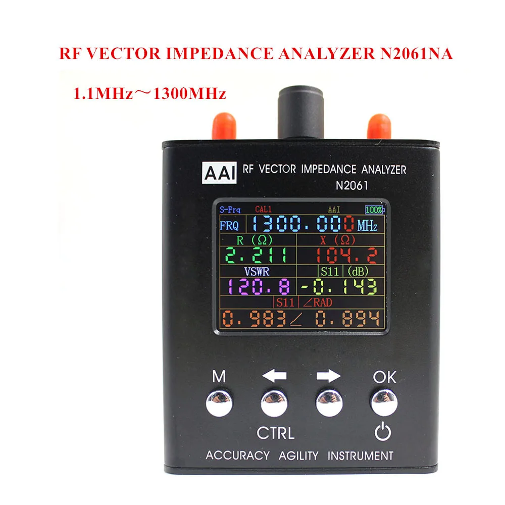 English version N2061SA Short Wave Antenna Analyzer Frequency range 1.1MHz~1300MHz resistance/impedance/SWR/s11 factorysale