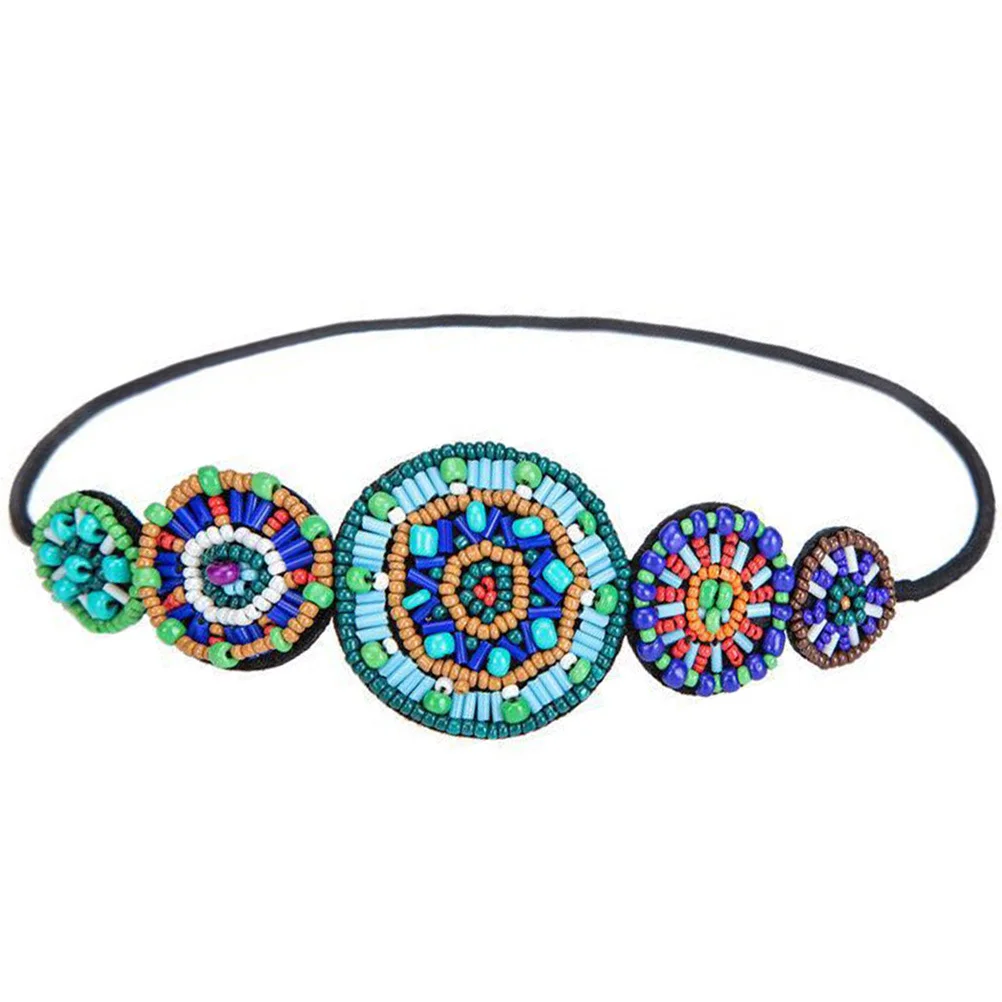 

Elastic Vintage Circle Headband Beaded Rhinestone Hair Accessories for Women Office Wedding Party Hair Accessories for Women