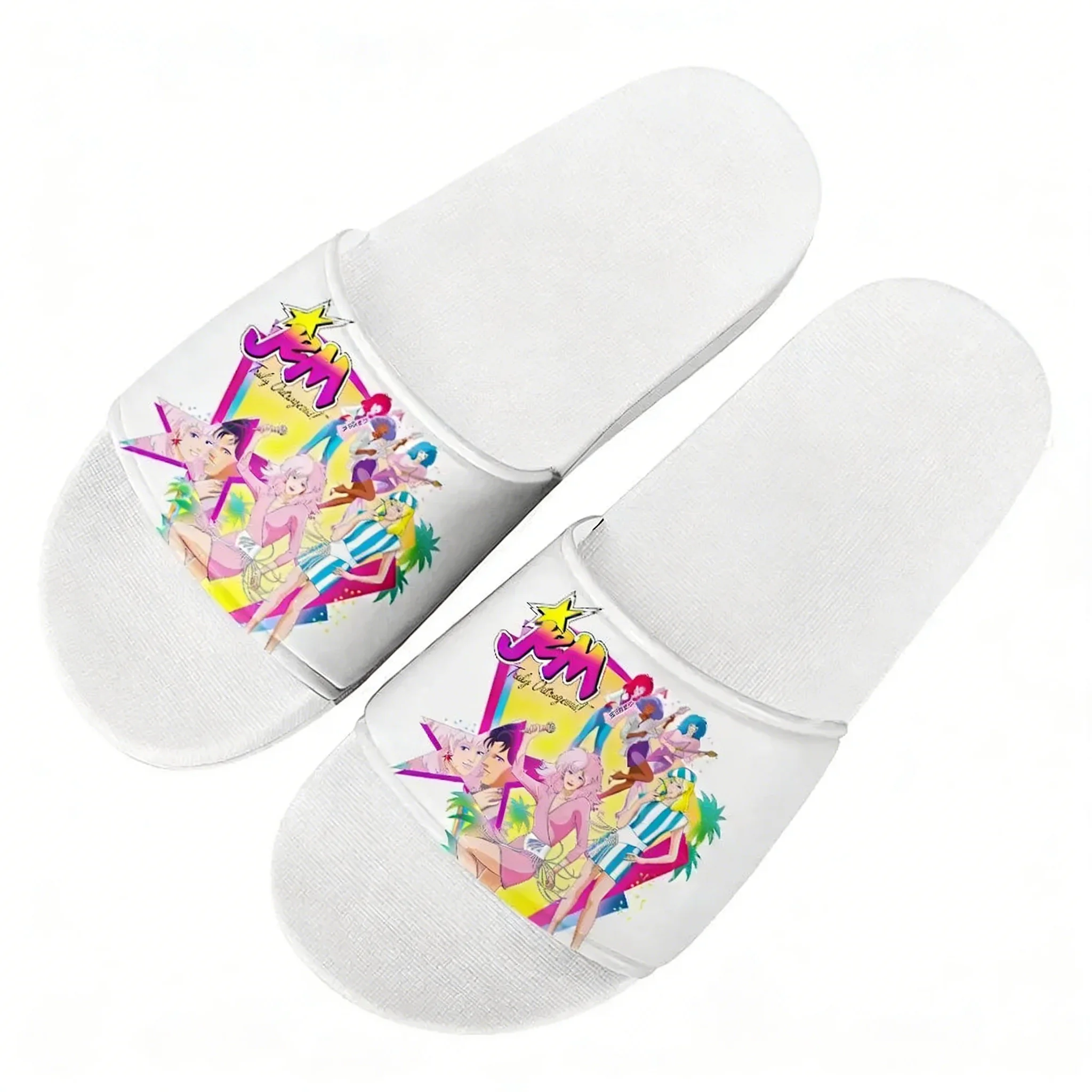 

Тапочки Jem and The Holograms, домашние сандалии для ванной, водные тапочки, мужские, женские, подростковые, комнатные сандалии, летние тапочки на заказ