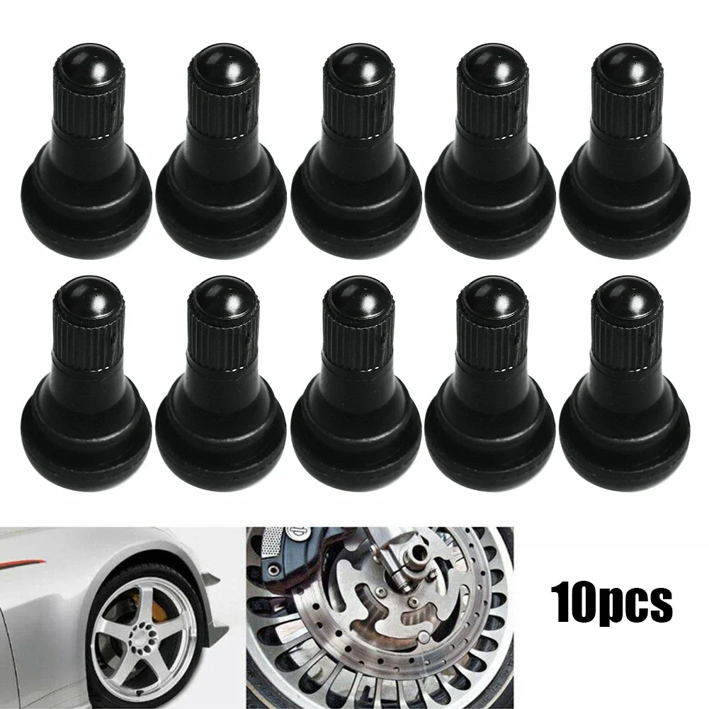 4/10pcs TR412 Tubeless Tire Valve Stems Snap-in Rubber Car Vacuum Tire Tubeless Tyre Valve Stems For Auto Motorcycle ATV Wheel