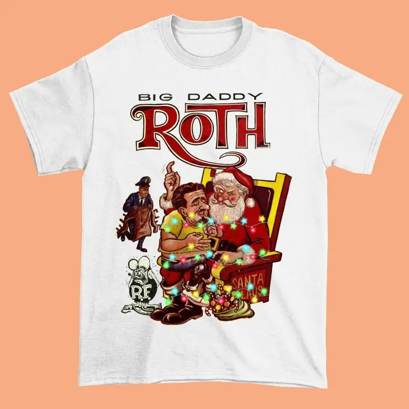 

New Ed Big Daddy Roth Merry Christmas White T Shirt