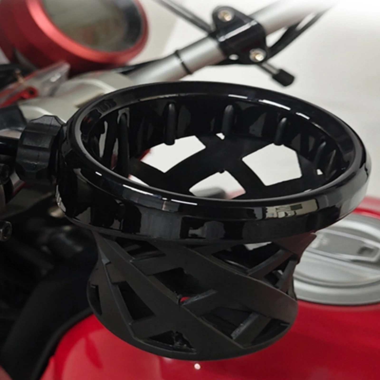 

Motorcycle Cup Holder Lattice Handlebar Cup Holder Vehicle Accessory Ventilated Aluminum