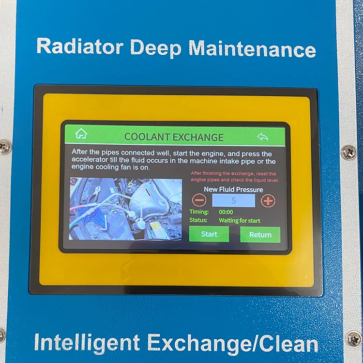 7 หน้าจอสัมผัสระบบระบายความร้อนหม้อน้ําอัตโนมัติฟลัชสารป้องกันการแข็งตัวแทนที่สวิตช์น้ําหล่อเย็น