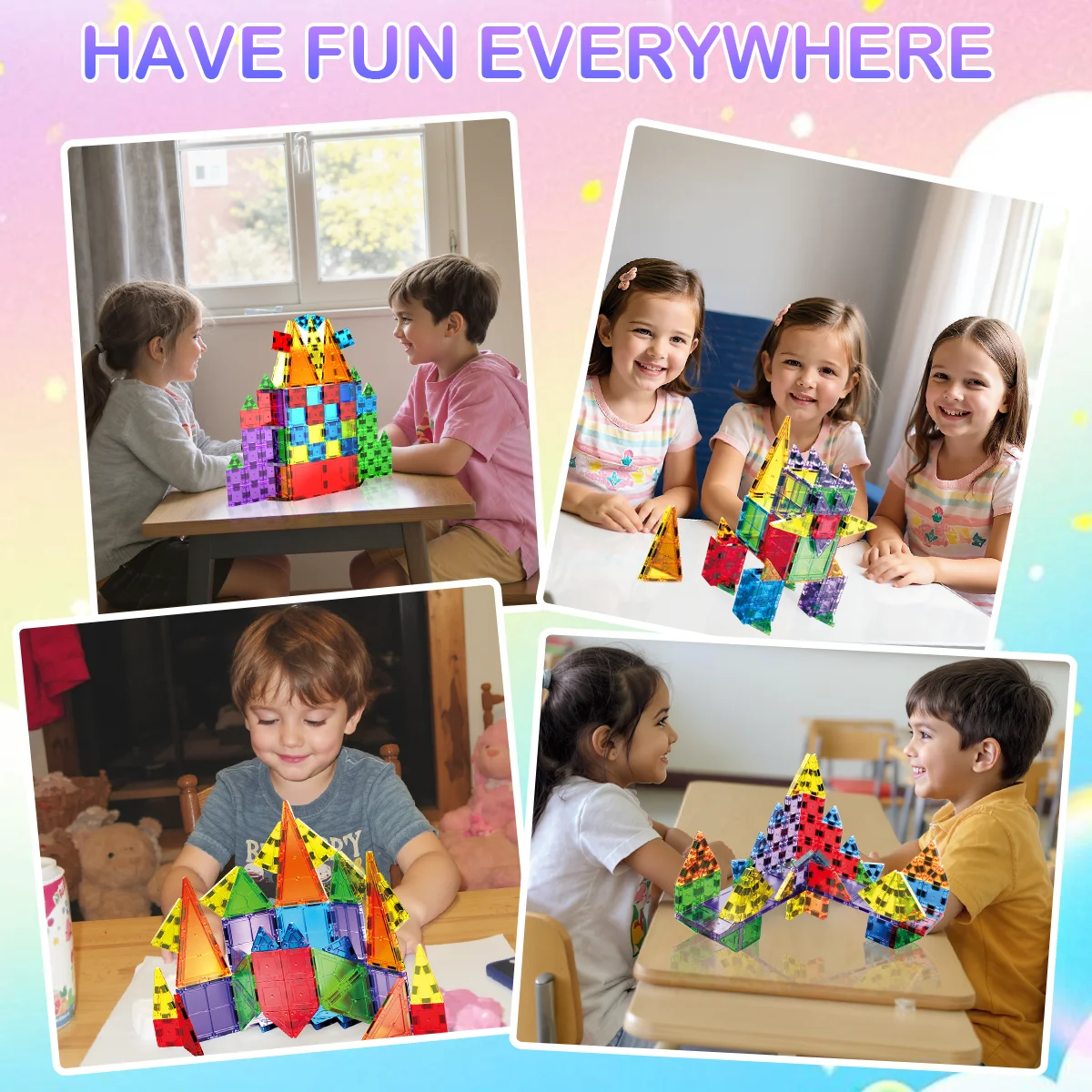 Mini magnetyczne klocki konstrukcyjne z metalowym pudełkiem, przenośne magnetyczne klocki konstrukcyjne, odpowiednie na prezenty świąteczne i urodzinowe