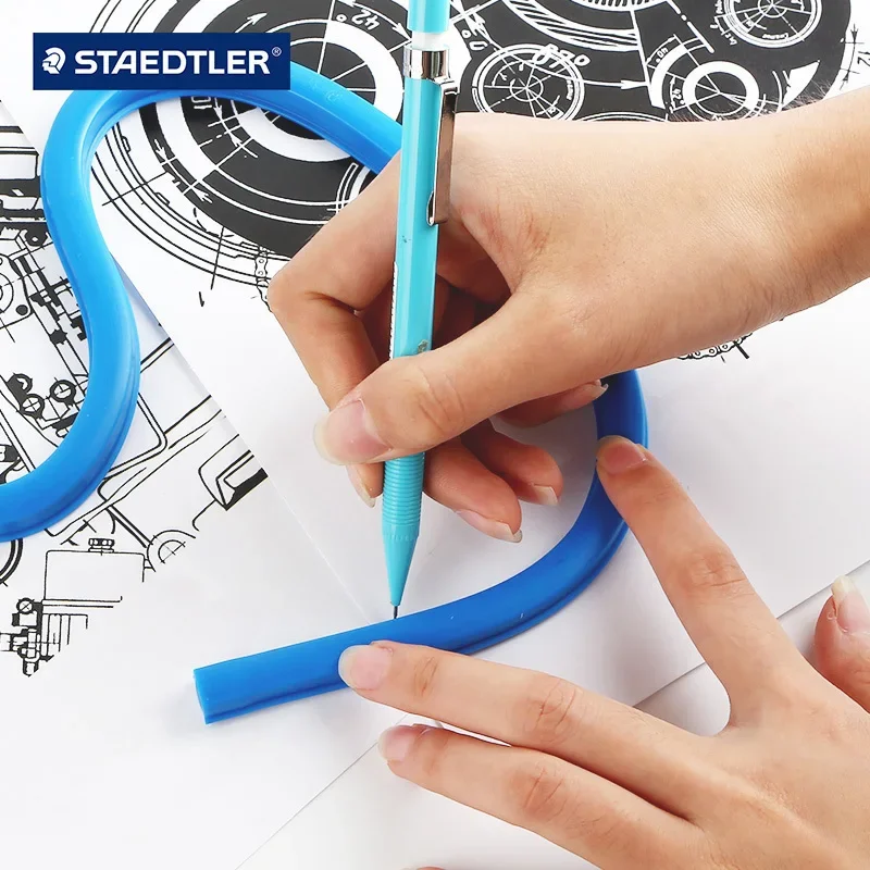 Staedtler 971 regla curva Flexible Mars dibujo serpiente herramienta mecánica serpentina plástico escuela suministros de oficina