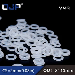 10PCS/lot ORing Silicone OD5/5.5/6/6.5/7/7.5/8/8.5/9/9.5/10/10.5/11/11.5/12/12.5/13/14*2mm Thickness O-Ring Seal Rubber Gasket.-