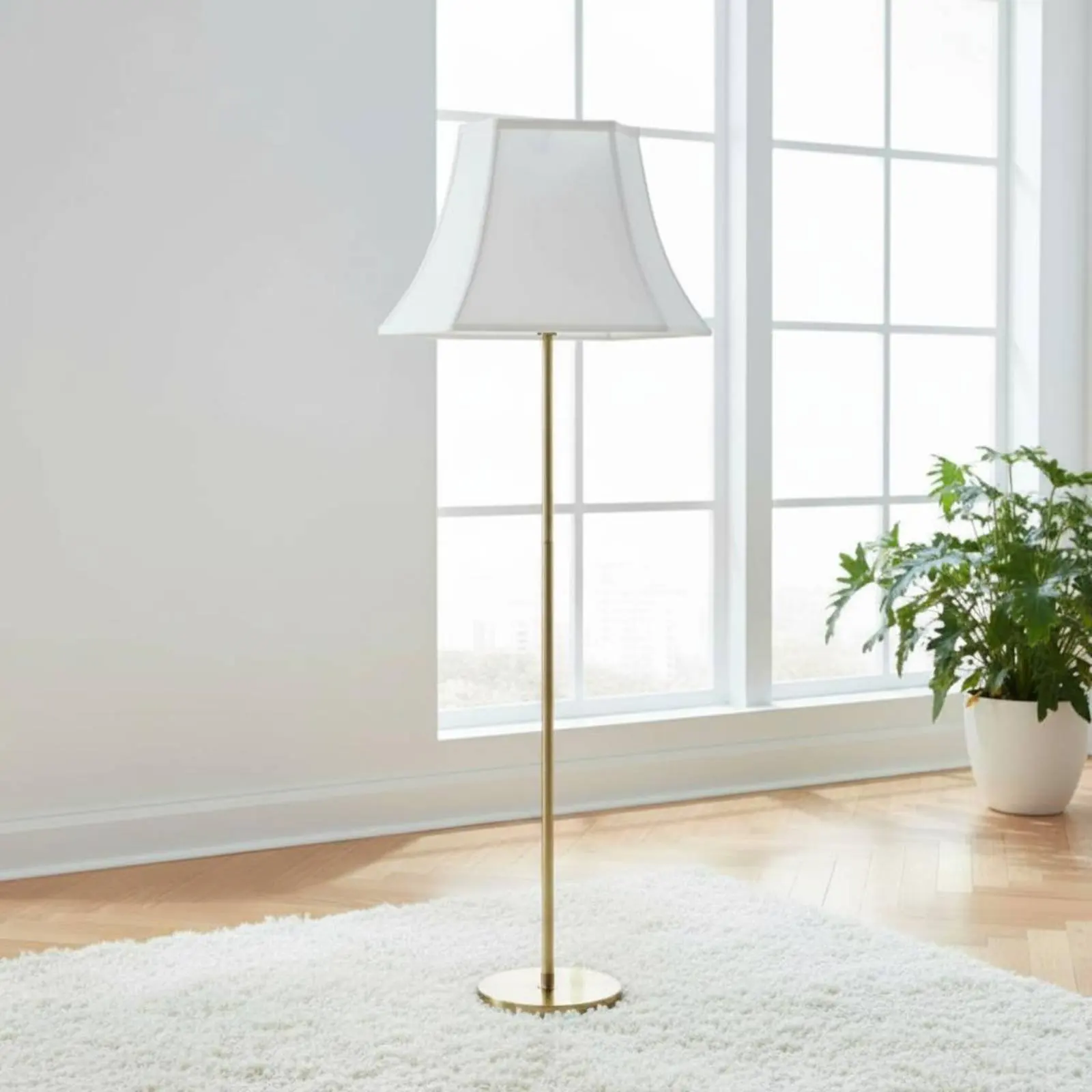 Rectangle Lamp Shade Soft Light Diffusion Scalloped Lampshade Beige Textile Lamp Shade Cozy Ambiance Home Lighting Easy to Match