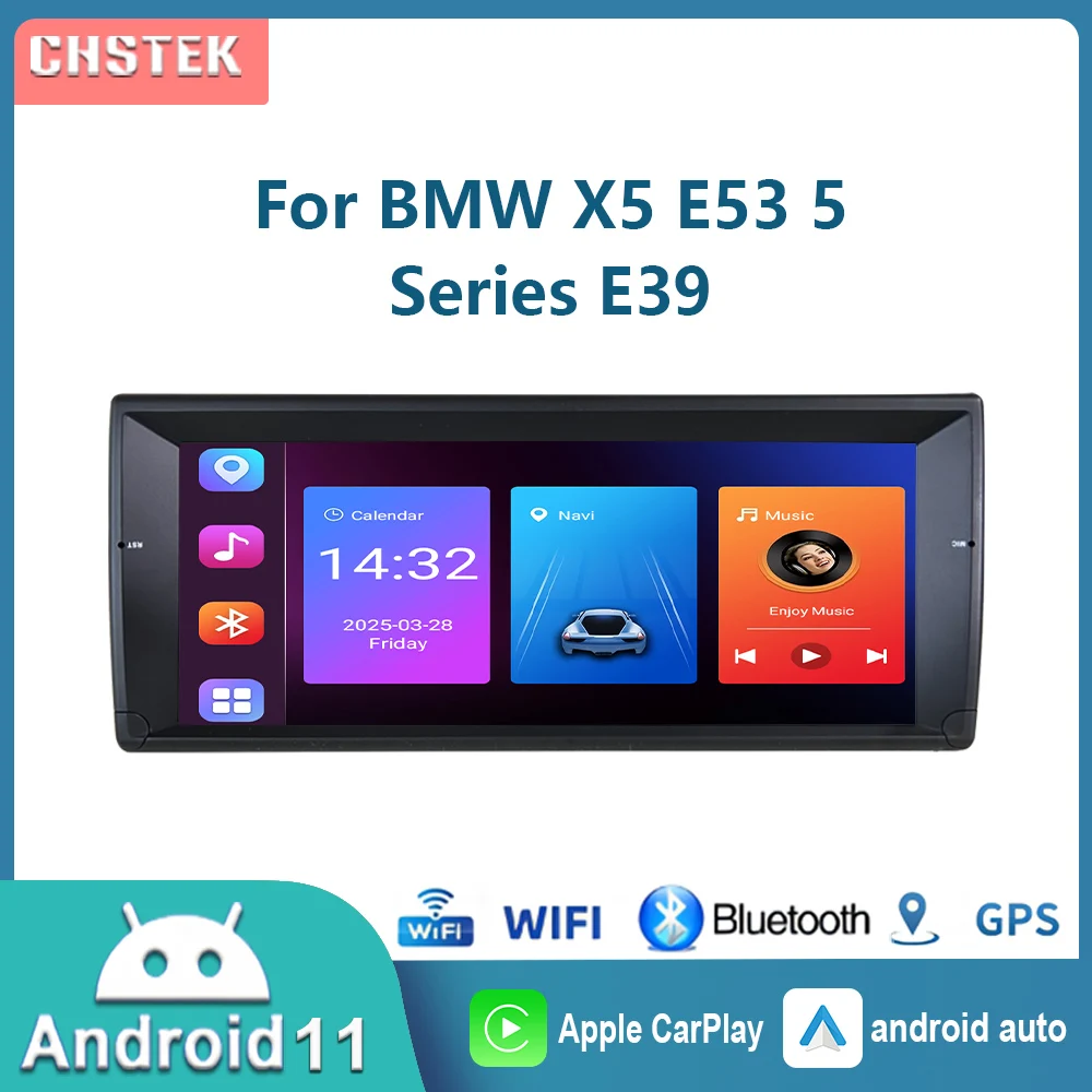 

Car Radio Android 11 2+32G Android Auto For BMW 5 Series X5 1995-2007 M5 E53 E39 Carplay Multimedia Navigation Stereo WIFI GPS