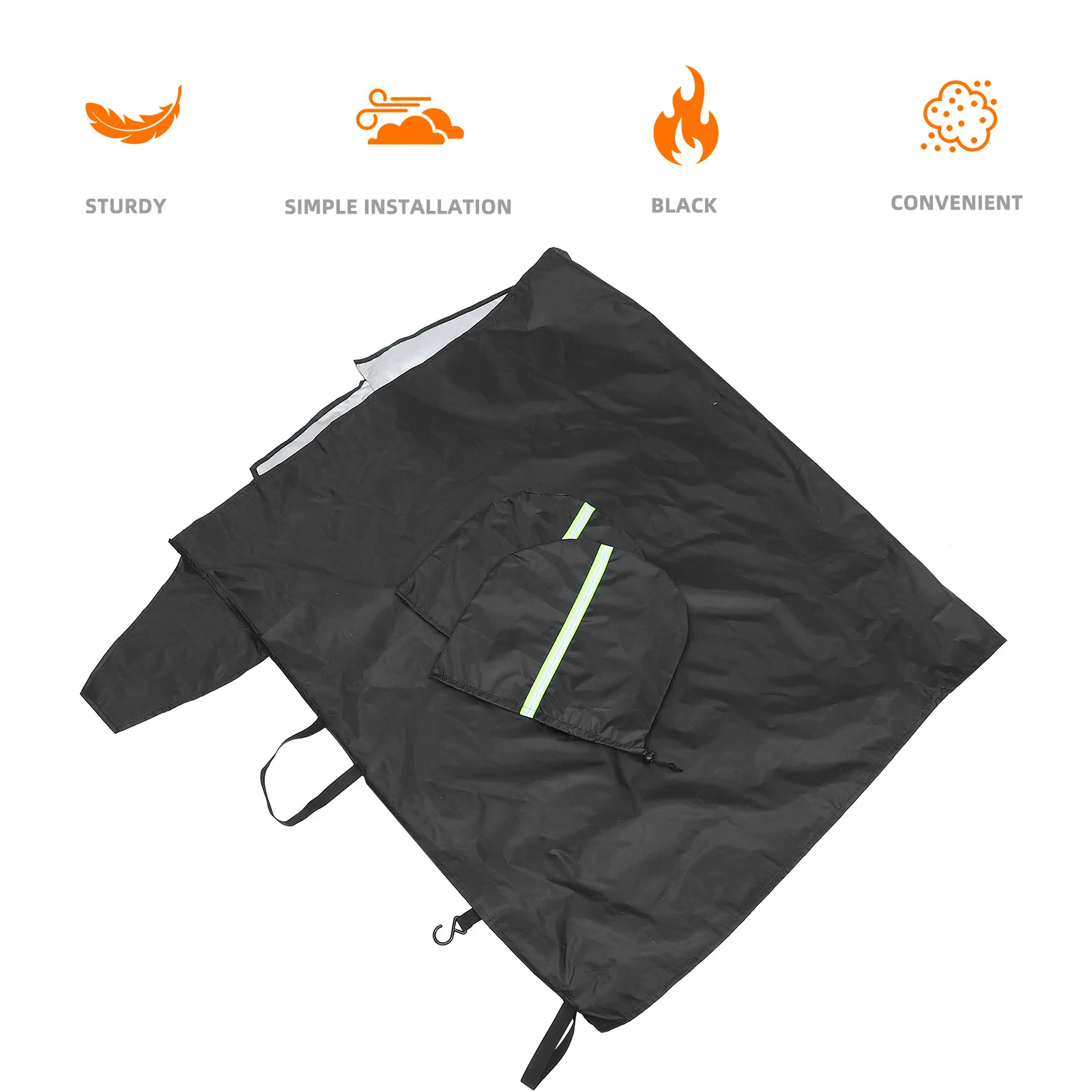 

1 set Rear Windshield Cover 190d Oxford Silver Cloth Durable Windshield Snow Cover For Car Foldable Car Accessories All Weather