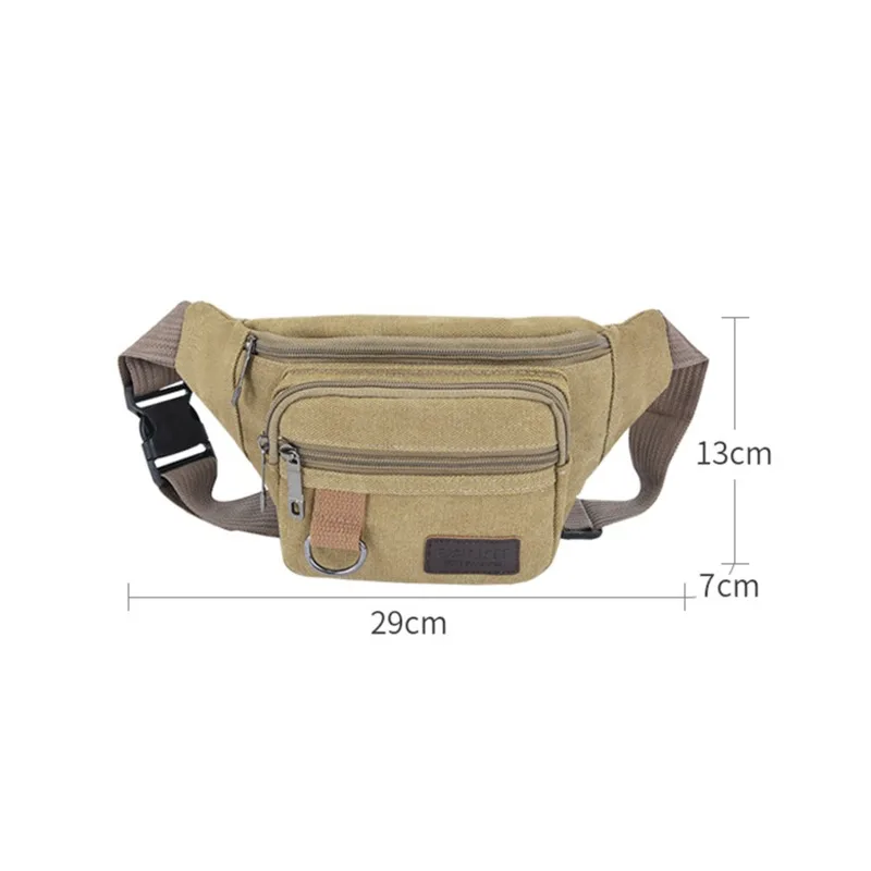 Sports Men Waist Packs Casual Canvas Hidden Anti-theft Chest Bags Body Running For Men Women Tourist Cycle Crossbody Bag Pocket