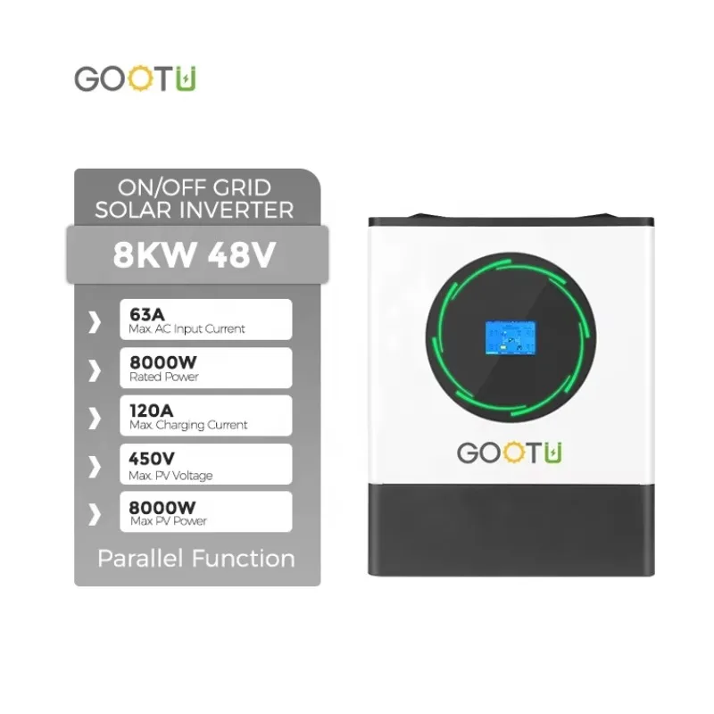 8kw Hybrid Solar Inverter on Off Grid Solar System Grid Tie Inverter With Battery Backup