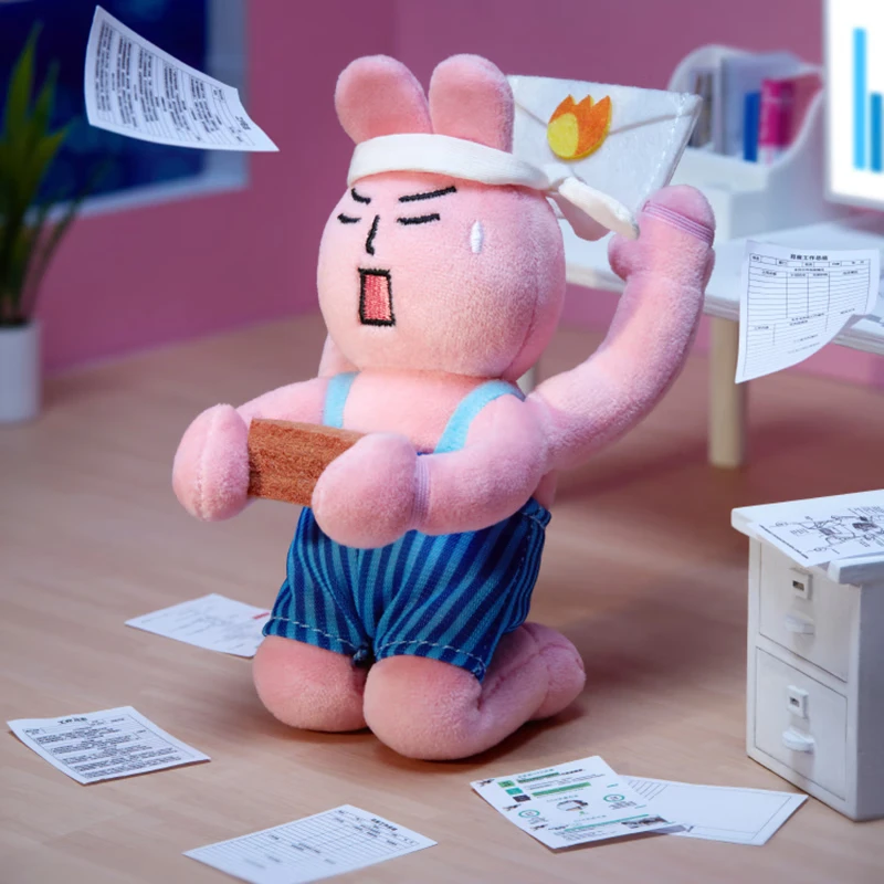 One To X Pink Rabbit Super Spirit Week Ootd Series Plush Blind Box Cute Fury Pendant Exquisite Ornament Surprise Mysterybox Gift