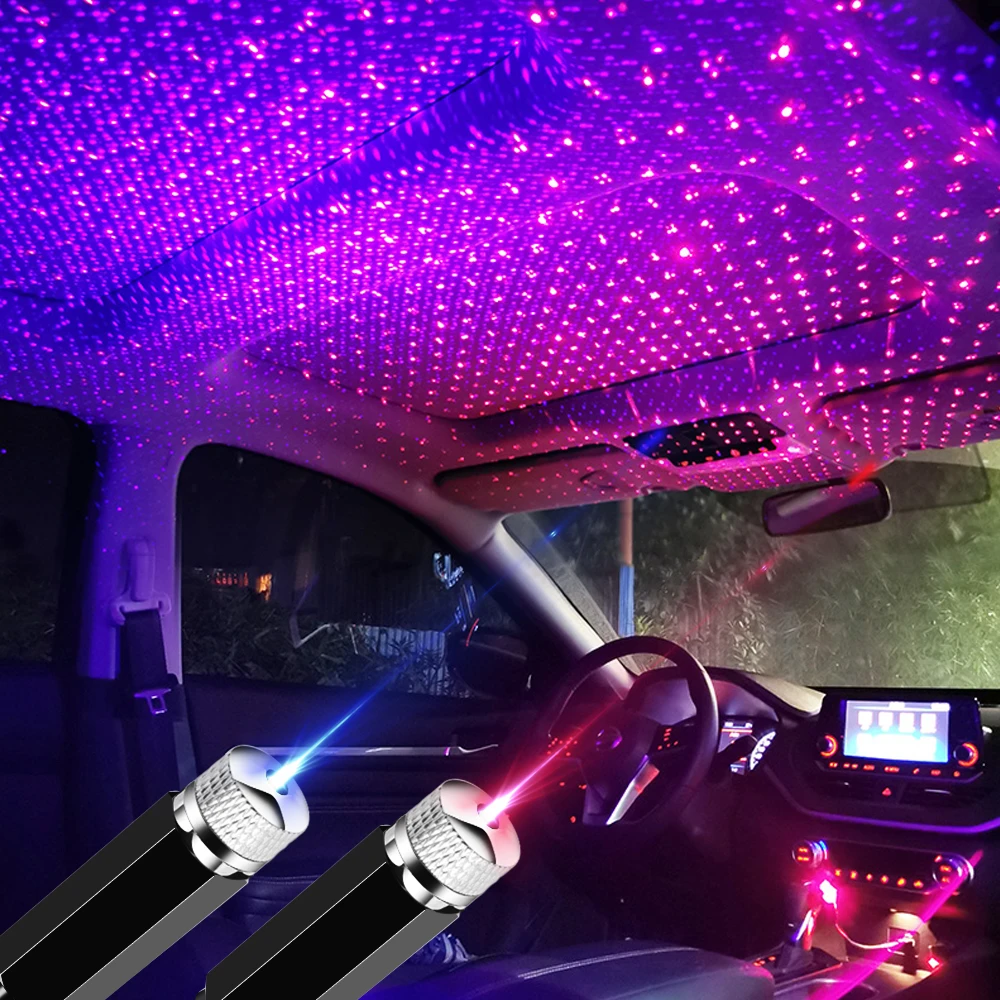 LED Car Roof Star Night Light Interior Decor Light for Subaru Forester Impreza Citroen C5 C4 Renault Megane 2 3 Duster Clio Loga