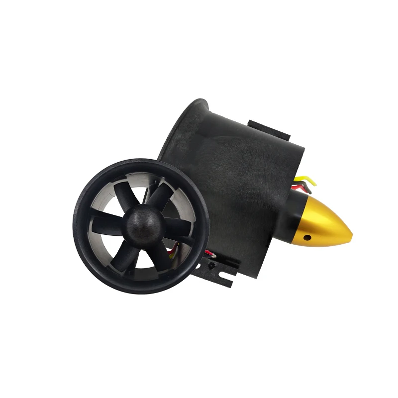 70Mm Duct Fan Unit With 3000KV 6 Leaves Brushless Outrunner Motor For RC EDF Jet Airplane