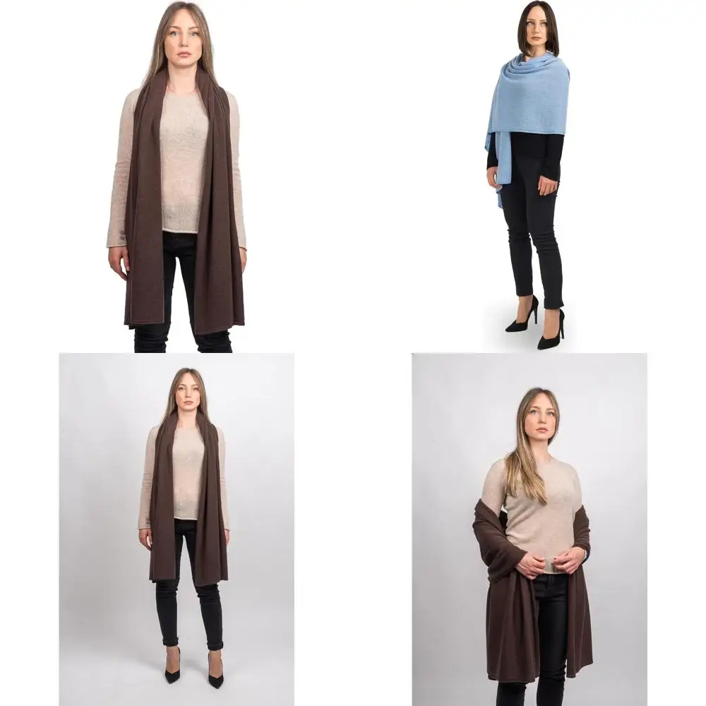 

100% Pure Cashmere Stole - Luxurious Italian Crafted - Premium Quality Cashmere Wrap
