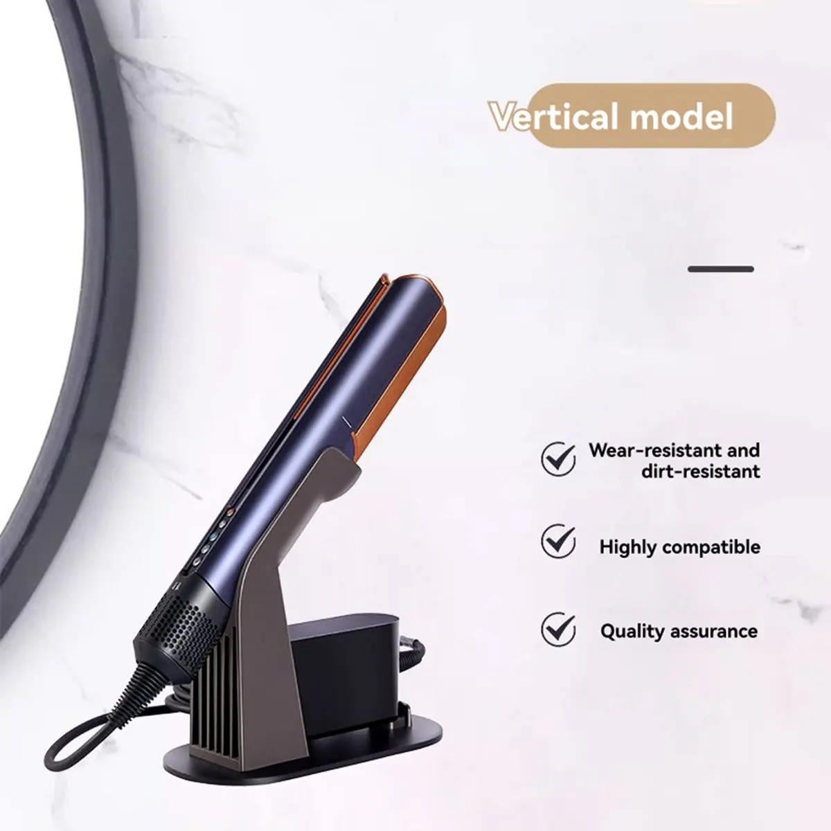 

For Hair Straightener Holder Aluminum Alloy Bracket One-Piece Storage Desktop Stand for Airstrait HT01
