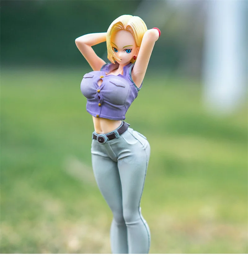 Figuras de acción de Dragon Ball Gals para niñas, juguetes de Anime japonés, juego de juguetes de Pvc, muñeca de modelo coleccionable, Android 18 Ver Iii