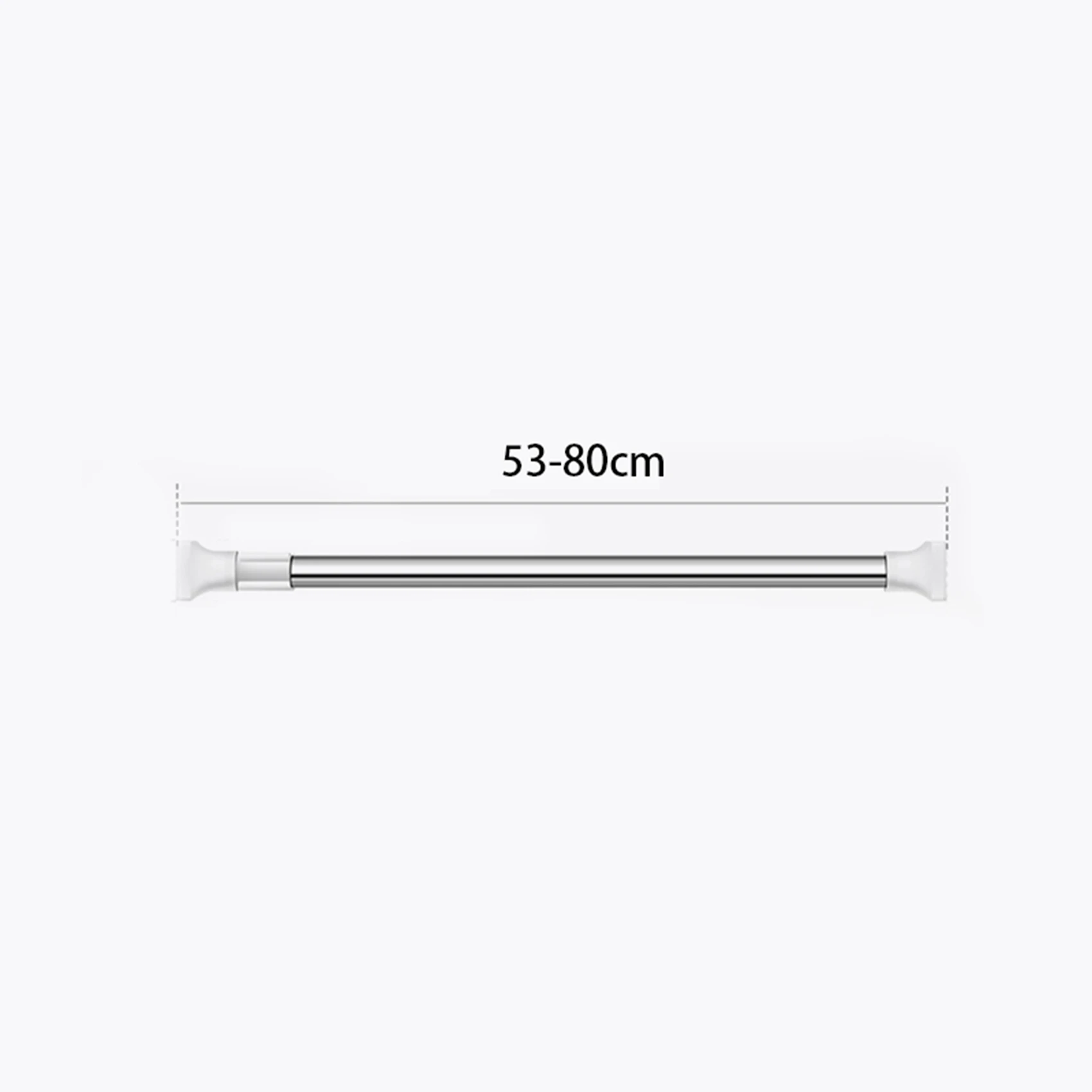 YWDZ-2X Telescopic Adjustable Rod Clothes Dryer Tension Rod Bathroom Rail Can Be Used For 27.56-39.37In Space