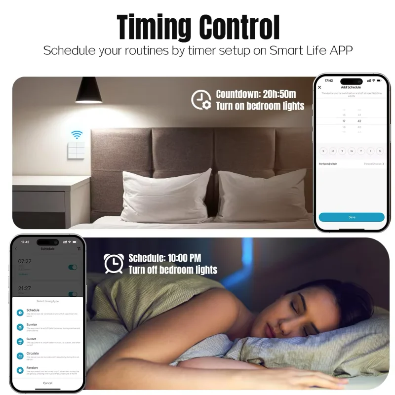Milfra Smart Switch Zigbee WIFI Light Switch 1/2/3/4/6 Gang Voice Control Work With Alexa Google Home Tuya Control With Neutral