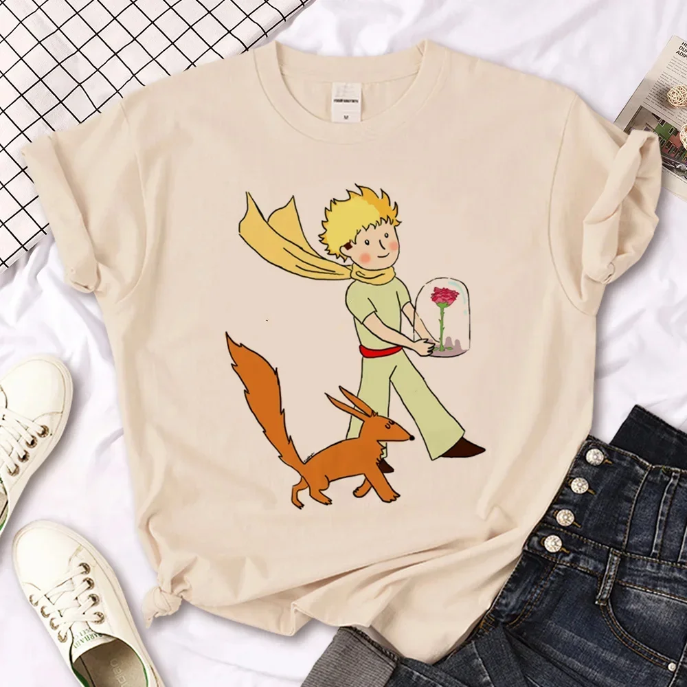Little Prince T-Shirt for Women - Harajuku Summer Top, 2000s Aesthetic, Japanese Comic Funny Tee, Casual Girl Clothes image 2
