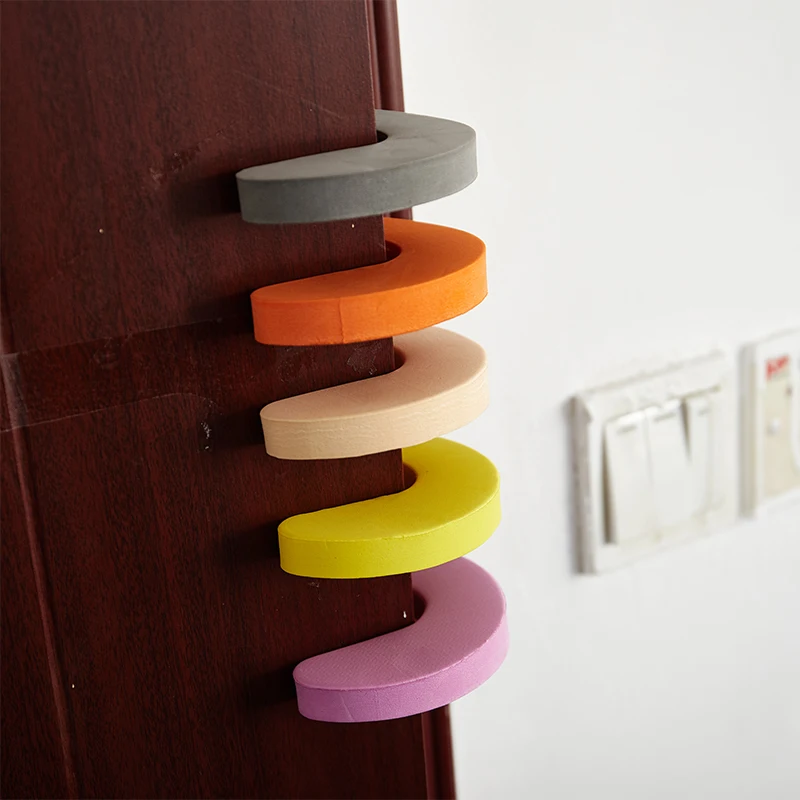 

5 шт., защитные дверные замки из пенопласта для пальцев, защита детей, зажим для двери C-образной формы