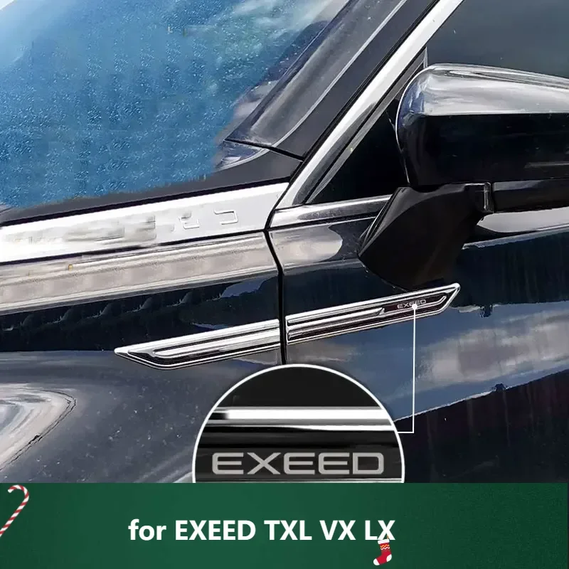 

New！ Car Body Decorative Strips for EXEED TXL VX LX Mirror Reflective Accessories Black Carbon Paint Fender Sticker