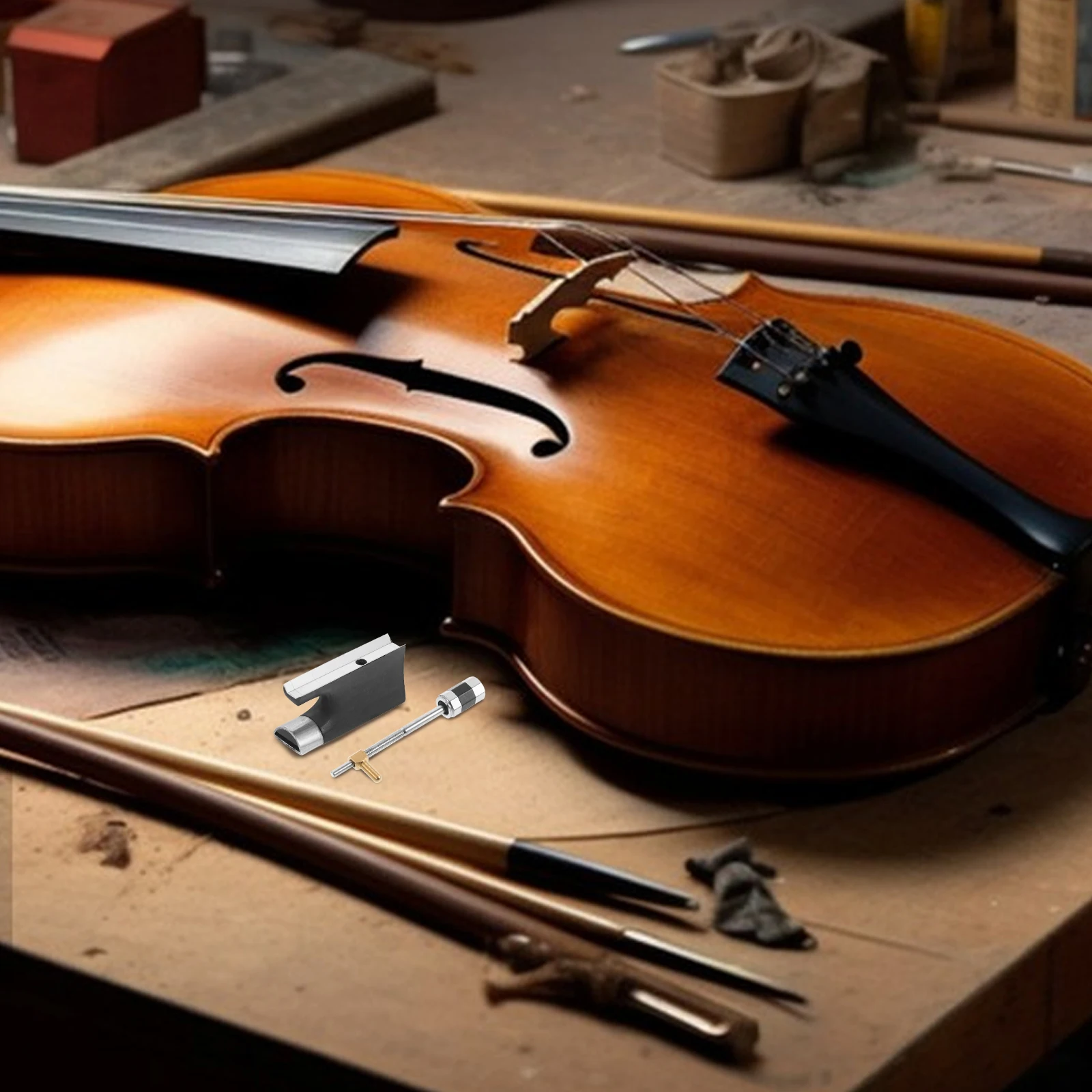 

1 set 1 Set Violin Bow Frog With Screws Wood Replacement Part For Student Professional Use Practical Comfortable Design Musical