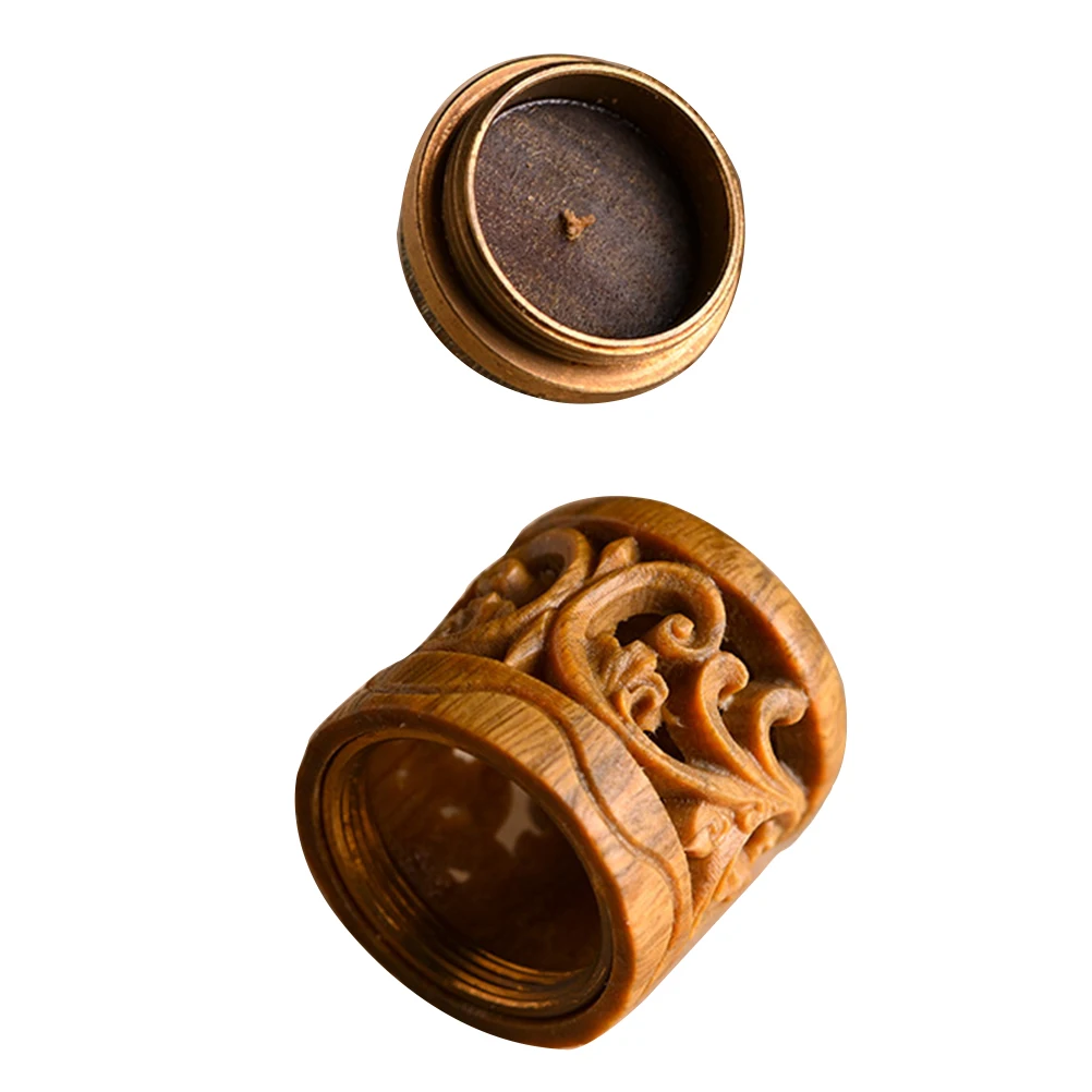 

Wooden Perfume Diffuser Pendant Aroma Box Keychain Car Fragrance Brown Essential Oils Home Decor DIY Bag Charm