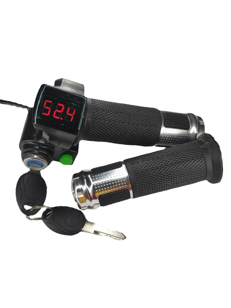 AliExpress TOOPRE E-Bike Throttle Grip Ebike Handlebar TwistThrottle Grips Red LED Throttle Grip Brand New High Quality New Arrival