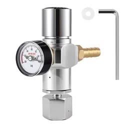 2 In 1 Co2 Mini Regulator,0-60 PSI Pressure Regulator for Making Soda Water,Homebrew Beer Carbonated Co2 Charger