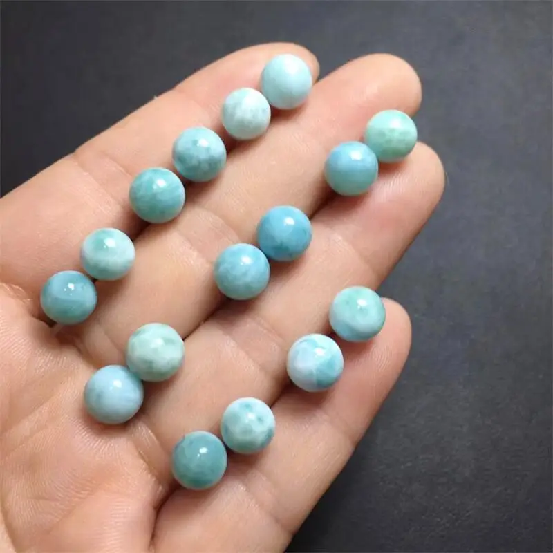 Natural larimar Fashion Ear Stud Earrings Charm Amulet For Women Promise Ear Studs Daily Jewelry Gift 1pcs