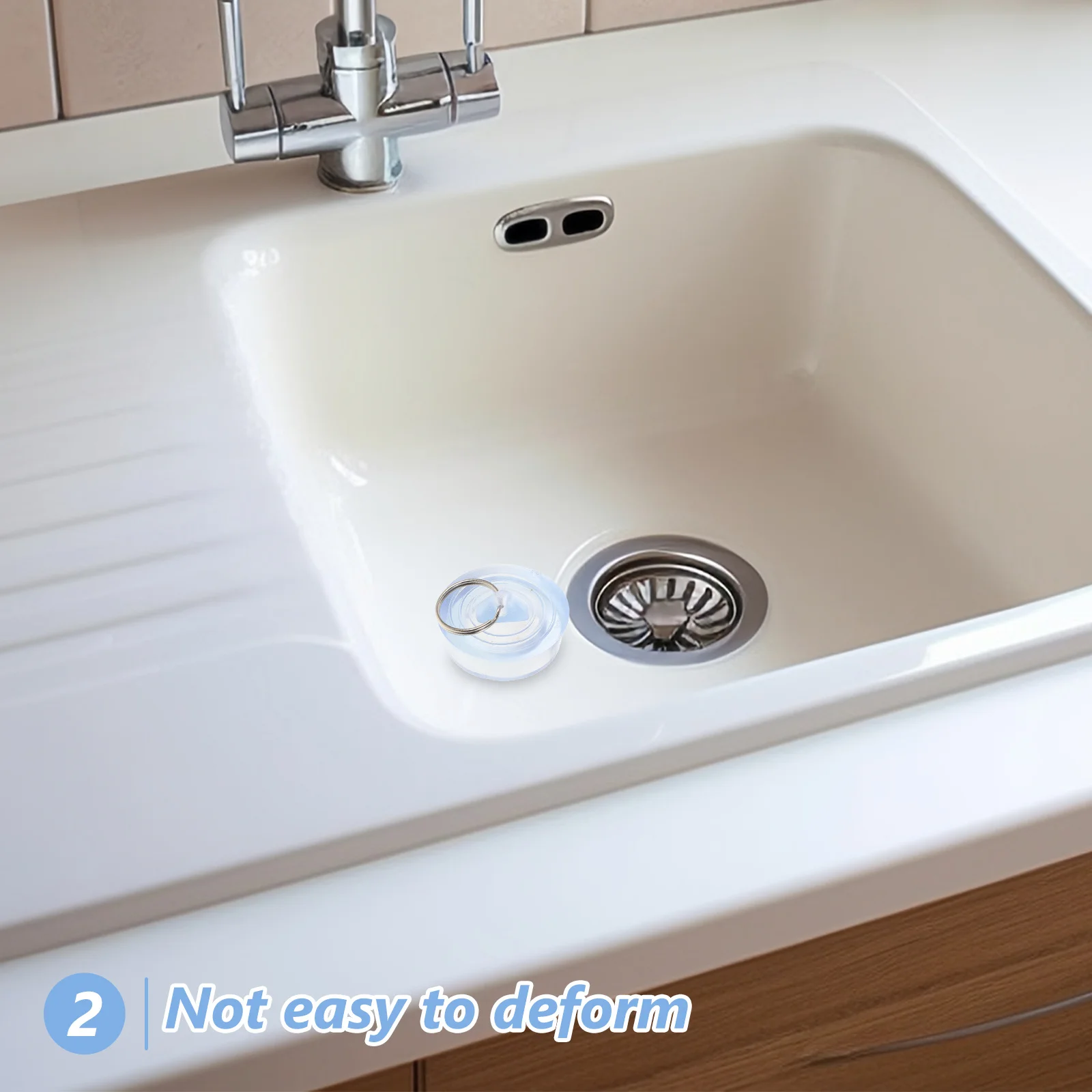 

2pcs For Garbage Disposal Plastic Drain Plug Tight Seal Fit Standard Sinks Kitchen Sink Stopper Drain Stopper Kitchen Sink