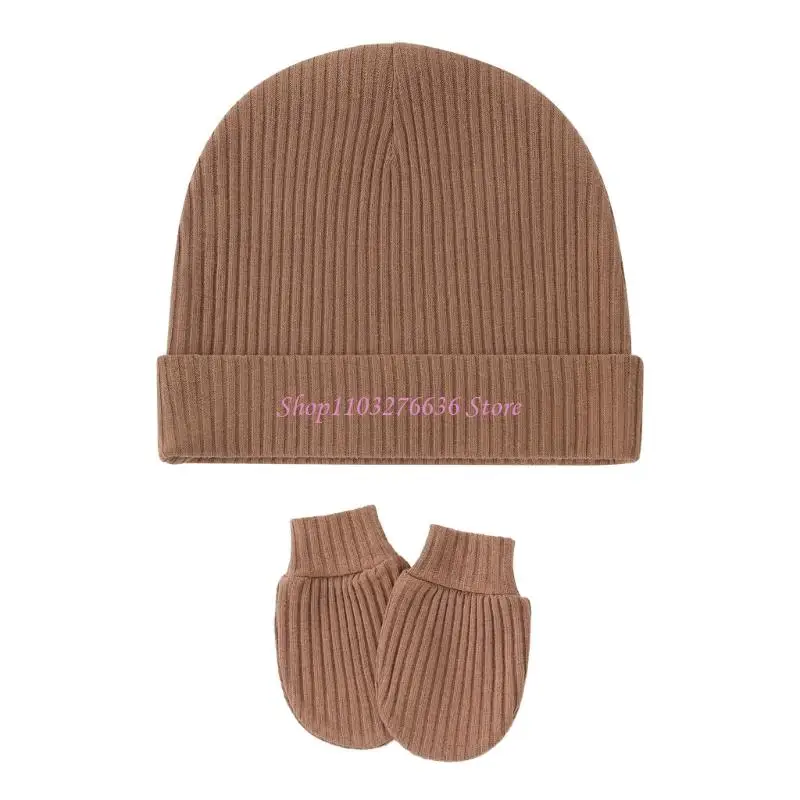 

R6FD мягкие эластичные удобные детские шапочки шапки детская шапка и зимние перчатки варежки хлопковые зимние перчатки детские